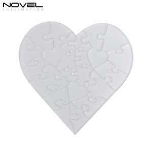 DIY personalizado sublimación rompecabezas en blanco claro duro acrílico rectángulo corazón cuadrado forma rompecabezas - Product Image 6