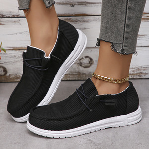 Zapatos de lona <span class=keywords><strong>Dana</strong></span> para mujer, zapatos planos de boca poco profunda, nuevos zapatos de mujer - Product Image 3