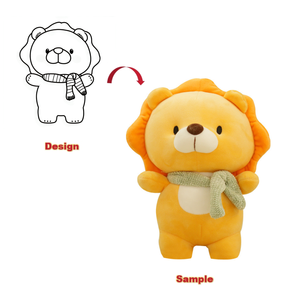 Greenmart Jouet pour enfants personnalisé unisexe bébé Bebes peluche douce dinosaure mignon cochon peluches doublure en maille anniversaire soulagement du stress lion - Product Image 1