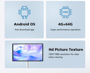 Portable Smart <b>TV</b> Touch Screen Monitor <b>Android</b> 12 for Wi-Fi Wireless Mobile Audio Speakers White LED Backlight Wireless Portable - Product Image 3