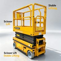 Plateforme élévatrice mobile électrique pour extérieur 4M 6M 8M CE 380V, nacelle élévatrice hydraulique compacte autopropulsée à ciseaux