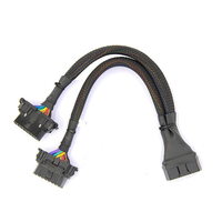 Cable Divisor de Extensión OBD2 Macho a Doble Hembra con Clip, Reemplazo para Serie de Autos KIA, TOYOTA, HONDA