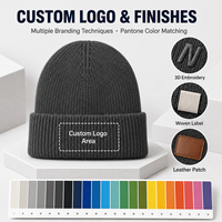 Bonnet tricoté personnalisé Highfly à motif écossais, avec revers côtelé, OEM ODM, faible MOQ, marque privée, couvre-chef d'hiver 100 % acrylique, unisexe adulte