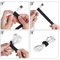 Attaches-câbles auto-adhésifs en nylon à boucles auto-agrippantes pour écouteurs et casques, réutilisables et résistants à la chaleur