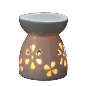 Ceramic Oil Burner Flower Aroma Burners Assorted Wax Warmer Aromatherapy Tarts Holder Candle Scented Diffuser Home Bedroom Decor