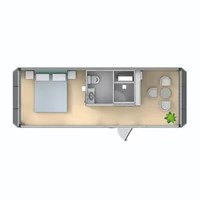 Maison préfabriquée populaire mobile Apple à vendre Maison préfabriquée portable 20 pieds 40 pieds Bureau isolé Maison conteneur
