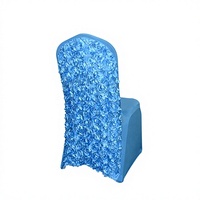 Housse de chaise extensible en polyester et spandex motif rose pour mariage, banquet, hôtel, fête, décoration de chaise de salle à manger, accessoires