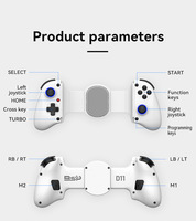 Manette de jeu mobile BSP D11 sans fil, manette de jeu extensible avec déclencheur Hall et joystick pour Switch, Android, iOS, PC