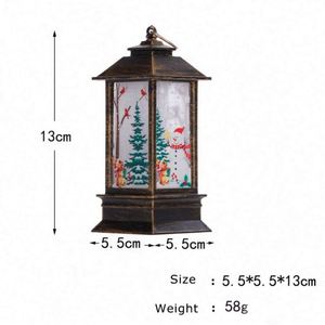 Factory Wholesale Christmas Decorations Supplies <b>Mini</b> LED <b>Lanterns</b> Santa Claus Snowman Elk for Parties Battery - Product Image 6