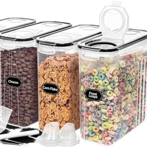 Contenedores Herméticos De Alimentos Con Tapa Codificados Por Color – Capacidad 4 Litros, Ideales Para Almacenaje En Cocina