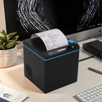 Printer POS Kecepatan Tinggi 250mm/s, Printer Thermal Pintar 80mm untuk Restoran, WiFi, Bluetooth, Pencetakan Web