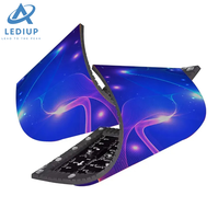 LEDIUP Hd P2.5 P4 papan tampilan dalam dan luar ruangan Panel tampilan Video lengkung 3d layar Led fleksibel iklan