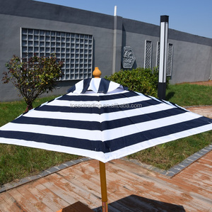 Mesa de picnic de madera con sombrilla, muy vendida – Banco de comedor para exteriores resistente a la intemperie con protección solar para jardín - Product Image 2