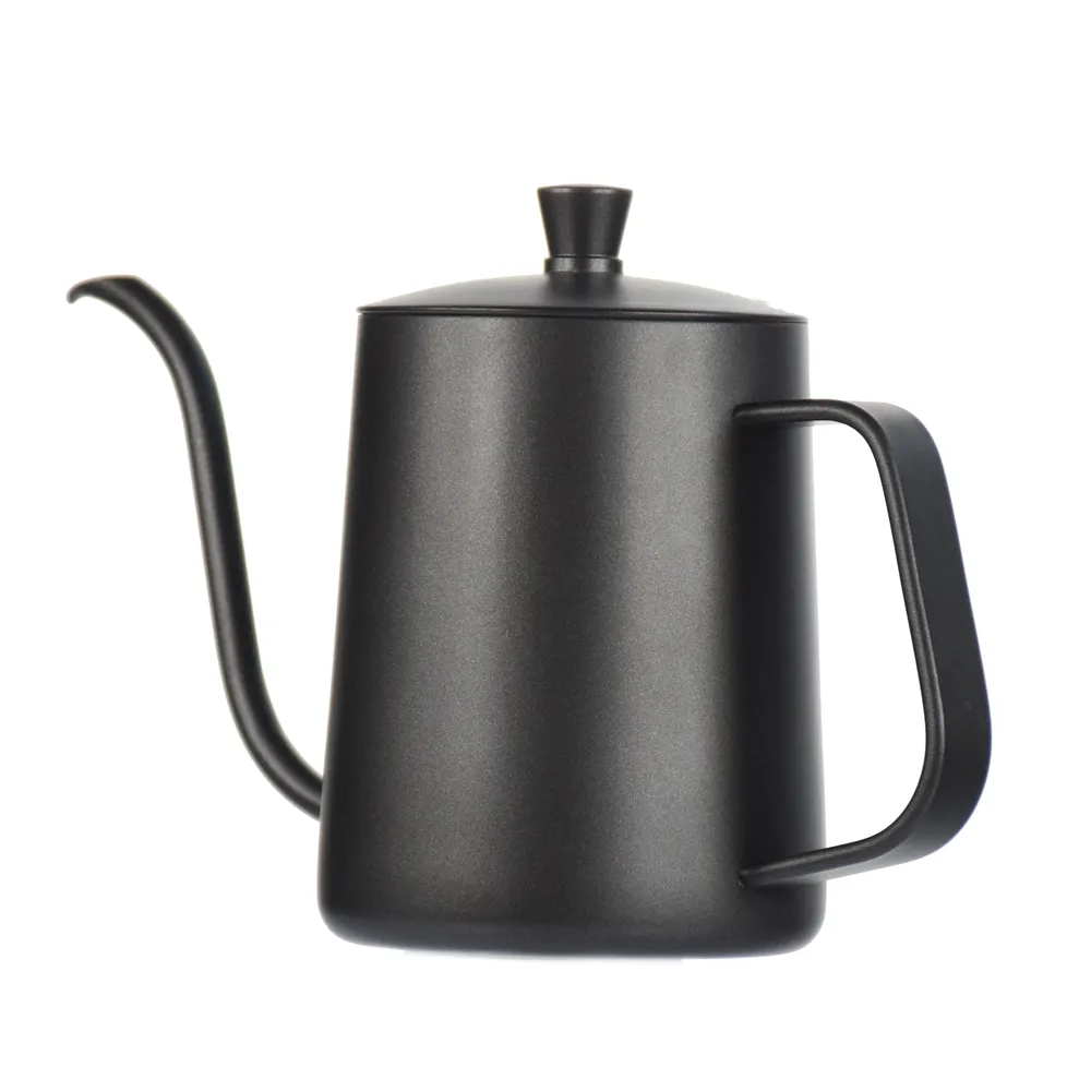 Ecocoffee BH600G उच्च गुणवत्ता गर्म बिक्री काले रंग 304 स्टेनलेस स्टील डालो से अधिक कॉफी ड्रिप केतली Gooseneck अंकुर टपकाने का साधन