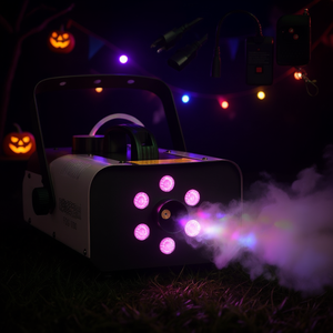 Machine à fumée E-Core 1200W 1L avec lumières LED pour intérieur/extérieur, idéale pour Halloween, fêtes et mariages - Product Image 2