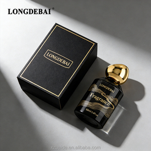 Custom Premium Round Crimp Empty Perfume Bottle 30ml 50ml 100ml Luxury Transparent <b>Black</b> Glass Perfume Bottle with Gold Caps - Product Image 3
