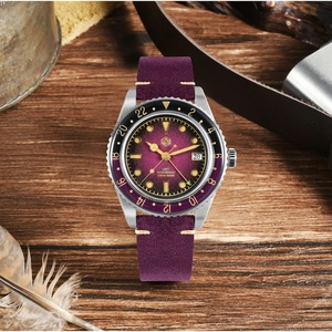 Reloj San Martin SN0134 de 40 mm con Esfera de Color Degradado Retro NH34, Reloj GMT para Hombre, Automático, Mecánico, Bisel de Zafiro, 20 Bares, C3 Verde - Product Image 2