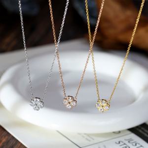 Collier ras du cou en acier inoxydable plaqué or 18 carats avec zircon, bijou de mode personnalisé de luxe léger pour femme - Product Image 3