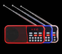 Tragbarer Plastik 5.0 Mini-Lautsprecher mit Digitalanzeige USB & TF Wiedergabe Wiederaufladbarer Akku FM-Radio & Powerbank