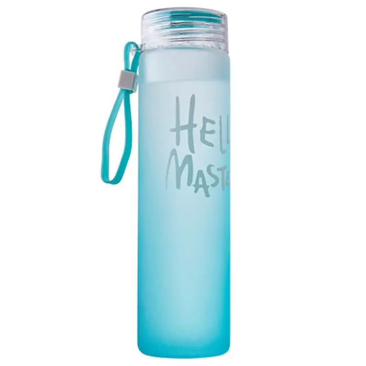 Garrafa de água portátil, garrafa de água de vidro para viagem ao ar livre, transparente, cor de alta qualidade