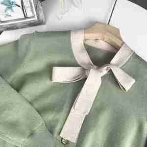 Cardigan da <span class=keywords><strong>Donna</strong></span> <span class=keywords><strong>Autunno</strong></span>-<span class=keywords><strong>Inverno</strong></span>, Nuovo Maglione Coreano a Maniche Lunghe, Maglia Base in Maglia - Product Image 3