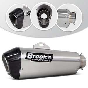 Pot d'échappement universel Brocks CT SINGLE pour <span class=keywords><strong>moto</strong></span> 60mm pour GSXR1000R CBR1000RR R1 MT10 ZX10R Z900 CBR650R 765RS S1000RR RSV4 - Product Image 3