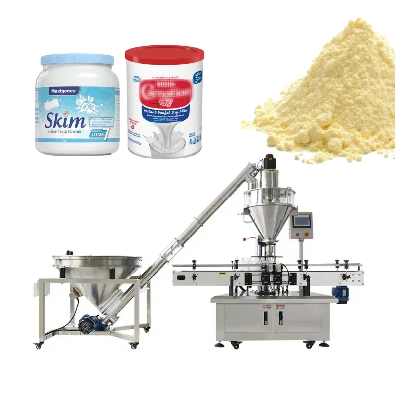 Máquina de llenado de leche en polvo, línea de producción, embalaje de especias en polvo, máquina automática de llenado de botellas