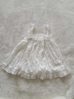Robes d'été pour bébé fille nouveau-né, princesse, 0-12 mois, 100% coton, respirantes, écologiques, décontractées, robe blanche