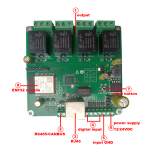 DT-R008 以太网继电器网络 <span class=keywords><strong>Wifi</strong></span> 开关 Modbus MQTT <span class=keywords><strong>TCP</strong></span> UDP Web HTTP 定时任务 CAN RS485 CoAP Domoticz 定时器模块 - Product Image 6