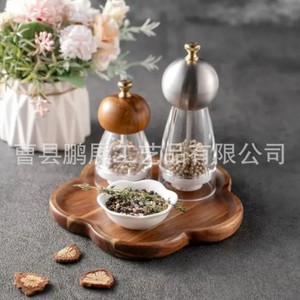 Pengzhan Japanese Style Wooden <b>Tray</b> Flower Shape Solid Wood Serving Plate For Home Restaurant <b>Tea</b> Party Decorative Use - Product Image 3