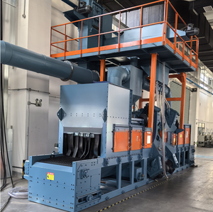 เครื่องพ่นทรายแบบสายพานต่อเนื่อง QWD120 ควบคุมด้วย PLC สำหรับขจัดคราบสนิมบน<span class=keywords><strong>เหล็ก</strong></span>เส้น น็อต สปริงคลิป บนรางรถไฟ - Product Image 2