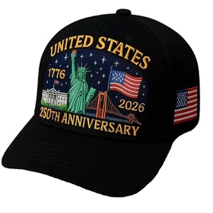 Gorra Ajustable Retro Lavada con el Diseño del Águila Calva, Estilo Patriótico Americano, Edición del 250 Aniversario de EE. UU. - Product Image 1