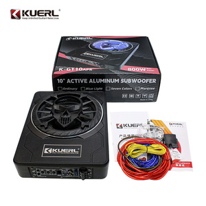 Subwoofer actif en aluminium Kuerl 10 pouces, 800 W de puissance maximale, audio pour voiture avec éclairage LED pour utilisation en véhicule - Product Image 1