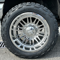Rines Forjados Pulidos de Perfil Profundo para Camionetas 24x12 26x14 Personalizados 8x170 8x180 8x210 para GMC Sierra Chevrolet 3500 Camioneta Dually Elevada