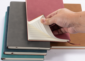 Cuaderno diario promocional respetuoso con el medio ambiente A5 de tapa dura de cuero PU suave con logotipo personalizado - Product Image 2