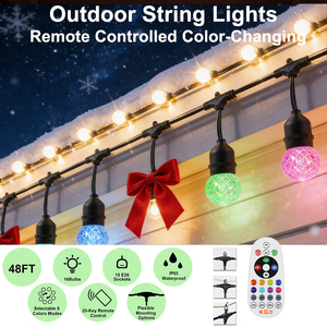 Multi-color S14 RGB Waterproof Outdoor Weatherproof Decorative Festoon Lighting Power Cable - Product Image 3