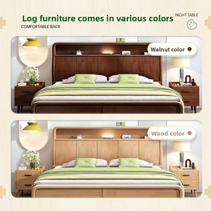 Un piccolo appartamento con un <span class=keywords><strong>letto</strong></span> <span class=keywords><strong>matrimoniale</strong></span> <span class=keywords><strong>in</strong></span> <span class=keywords><strong>legno</strong></span> massello di faggio, caratterizzato da una testiera moderna e semplice <span class=keywords><strong>in</strong></span> stile nordico - Product Image 3