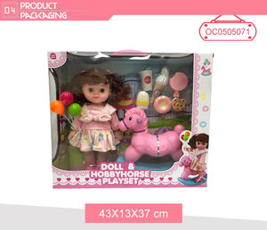 Bambola adorabile della bambina di modo di 13 pollici con il giocattolo del <span class=keywords><strong>cavallo</strong></span> <span class=keywords><strong>a</strong></span> <span class=keywords><strong>dondolo</strong></span> - Product Image 2