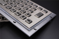 Clavier usb métallique industriel en acier inoxydable étanche IP65 clavier d'ordinateur filaire pour windows ce