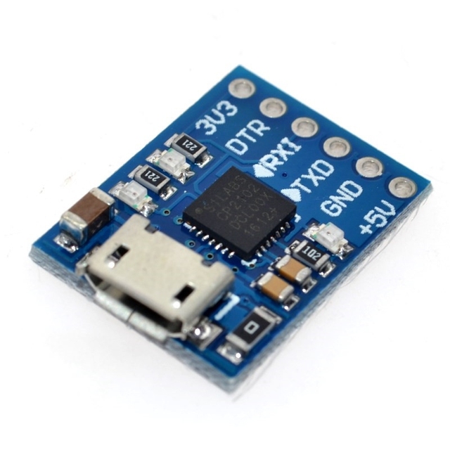OKYN3072-1 CP2102 USB to Serial Adapter with 6 Pin Header 3.3V 5V TTL for DIY Electronics