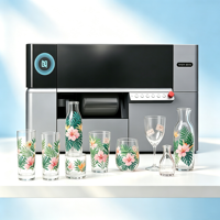 Nouvelle imprimante jet d'encre UV rotative automatique 3D 360° pour verre, bouteille, gobelet, tasse, pot, machine d'impression personnalisée