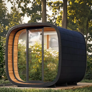 ห้องซาวน่าอบไอน้ำเปียกต้นซีดาร์สีแดงพร้อมกระจกประตูและเตาทำความร้อนขนาด6กิโลวัตต์/9KW - Product Image 3