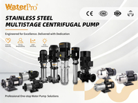 Pompe centrifuge multi-étages horizontale automatique en acier inoxydable pour l'irrigation des jardins et le surpresseur d'eau domestique