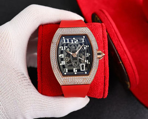6701 prestigious social boutique fully diamond-encrusted 13mm ultra-thin balance wheel <b>automatic</b> mechanical wristwatch - Product Image 1