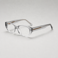 Lunettes d'ordinateur ovales en acétate à imprimé léopard pour femmes, adaptées aux visages en forme de losange