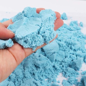 Foska vendita all'ingrosso di prodotti facili da modellare giocattoli sensoriali fai da te castello Kit di costruzione allungabile blu rosa colore sabbia per i bambini - Product Image 4