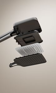 Ensemble de robinet de <span class=keywords><strong>douche</strong></span> gris de luxe moderne, accessoires de salle de bain avec eau chaude, prix de gros - Product Image 4