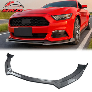 Compatible con Ford Mustang Ecoboost 2015-2017, Labio de Parachoques Delantero Estilo IKON V2, Impresión de Fibra de Carbono - Product Image 1