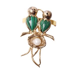 क्रिसमस की नई रॉबिन और डबल स्वैलो टर्बोक्विज़ नैपकिन रिंग सेट - Product Image 1