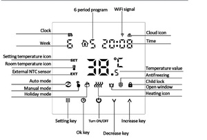Tuya Wifi Zigbee Smart Water Floor Heater Thermostaat Schakelaar Temperatuurregelaar Gasketel Vloerverwarming Thermostaat Schakelaar - Product Image 3